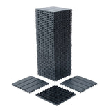 Plastic Interlocking Deck Tiles,44 Pack Patio Deck Tiles,12"x12" Square Waterproof Outdoor All W206P151698