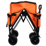 3-in-1 Convertible Folding Wagon Cart with Bench Seat & Storage - 500lbs Heavy-Duty Utility Wagon, W2932P283542