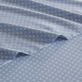 Floral Comforter Set with Bed Sheets Blue Queen B035P266685