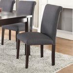 ZUN Transitional Blue Grey Polyfiber Chairs Dining Seating Set of 2 Dining chairs Plywood Birch Dining HSESF00F1543