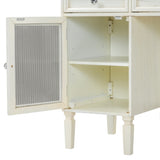 2-in-1 Vanity Desk with Flip-Top Mirror, Dressing Table Set with Drawer & Cabinet, Multi-Functional 45102878