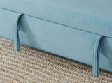 Sofa Showcase 54" Velvet Blue Sofa Bed A Dual-Purpose Living Room Gem with a Retractable Bed W3371P302132