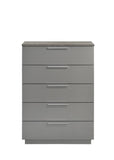 Elara Chest Two-Tone High-Gloss Marble & Lacquer Finish with Spacious Drawers and Metal-Finished G150108689