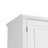 ZUN Bathroom Storage Cabinet with Doors and Drawer, Multiple Storage Space, Adjustable Shelf, White WF308204AAK