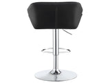 Chrome and Black Adjustable Bar Stool B062P153527