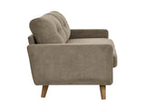 67.7" Wide Mid-Century Modern Upholstered Tufted Loveseat Sofa With Wooden Legs 80878147