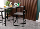 Set of 2 Counter Height Barstools Kitchen Island Stools with Back Modern Armless Metal Legs & PU 86496159