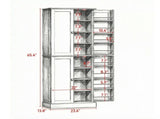 65 Inch Pantry Storage Cabinet Blue 4 Doors 84814216