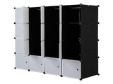 16 Cube Organizer Stackable Plastic Cube Storage Shelves Design Multifunctional Modular Closet 12112810