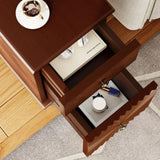 2 Drawer Modern Sofa Side Table, Narrow Side Table, Slim Nightstand for Living Room, Bedroom W2593P289143