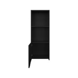 ZUN Wall Cabinet 43.3" H, with 1 Door and 3 Shelves, Black B097P250868