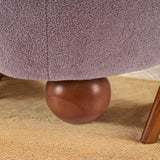 Modern Low Back Accent Chair, Upholstered Armless Living Room Chairs, Round Pine Wood Feet, for N817P224950P