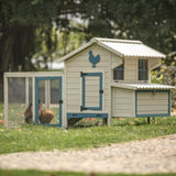 ZUN Weatherproof outdoor chicken coop with waterproof PVC roof. Outdoor chicken coop with removable W142777680