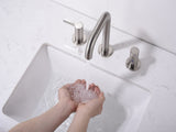 Bathroom Faucet For bathroom Sink With Two Handles, Pop Up Drain And Supply Lines B2724P501297