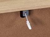Handleless Grille-Finished 4-Drawer Bedside Table P2 Particleboard MDF & ,elamine Veneer 74317864