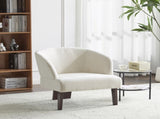 Modern Accent Chair with Round Back & Wooden Legs - Mid-Century Inspired Lounge Chair for Living N767P266888E