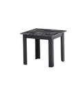 ZUN 3pc Set Traditional Style Rectangular Coffee Table Square Shape End Table Wooden Legs Black Finish B011P232910