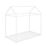 House Bed Frame Twin Size , Kids Bed Frame Metal Platform Bed Floor Bed for Kids Boys Girls No Box WF286771AAK