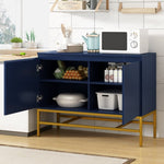 ZUN Minimalist & Luxury Cabinet Two Door Sideboard with ld Metal Legs for Living Room, Dining Room 02926492