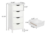 4-Drawer Painted MDF Bathroom Cabinet 11.82*11.82*32.29in White 28745738