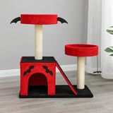 26" Gothic Cat Tree, Cat Tower with Spacious Cat Condo, 2 Padded Perches, Spider Toy, Scratching 74939297