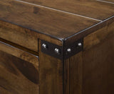 1pc Rustic Industrial Style Brown Five Drawer Chest Bedroom Solid Wood Wooden Furniture B011P234683