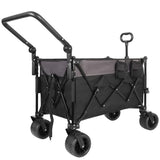 Multi-Functional Push-Pull Folding Wagon Cart with Rotating Handle & 360&deg All-Terrain Wheels W2932P289380