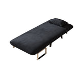 31.5 Convertible Chair Bed, Tri-Fold Sofa Bed with Adjustable Backrest & Pillow, Leisure Chaise W1767P220577