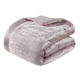 5 Piece Crinkle Velvet Comforter Set Blush King/Cal King B035P148352