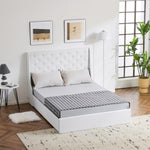 ZUN Upholstered Full Platform Storage Bed Frame with 4 Drawers, Wingback Headboard with Button Tufted 69625414