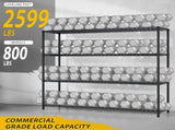 4-tier, adjustable shelf spacing, with adjustable feet and wheels, iron display stand, 150*60*192cm, 26867102