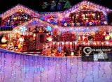 105ft Outdoor Christmas Decoration Lights,1000 LED 8 Modes Curtain Fairy Lights with 50 Drops,Plug 53118244