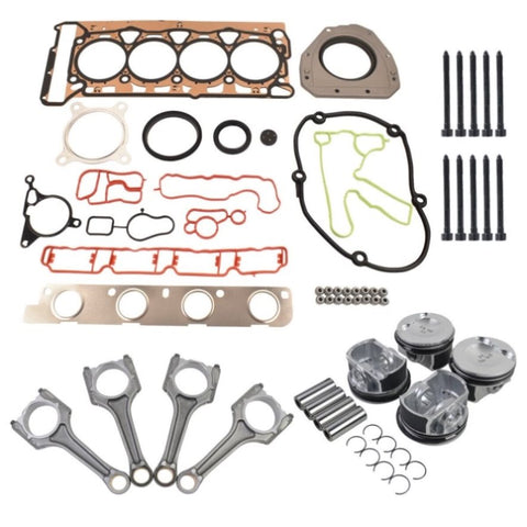 ZUN 21mm Pistons + Rods + Head Gaskets Kit For Audi VW 2.0T TSI EA888 CCTA CBFA CAEA 06H198401A 35853539