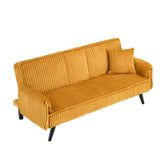 Minimalist style, straight-line corduroy sofa suitable for sitting and lying in the living room and W1658P251973