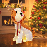 43.5" Christmas dog decorations with LED lights, Christmas decorations 15605137
