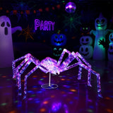 3FT Halloween Decorations Light Up Spider, Outdoor Halloween Decor Lighted Iridescent Spider, 62904187