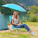 2 Pack Blue Umbrella Chair for Adults with Adjustable ParasolPortable Backpack Beach Chair 77774578