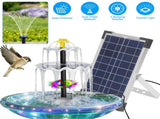 Solar Powered Water Fountain Pump with Battery Backup, 6W Solar Panel, IP68 Waterproof, Adjustable 67224188