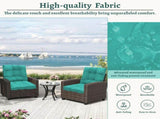 Outdoor High Back Chair Cushions Set of 2, 42"x21"x4" Tufted Waterproof Patio Cushion for Rocking & 05489105