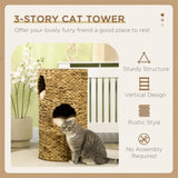 ZUN Wooden Cat House/Cat Trees /Cat Climbing Tower （Prohibited by WalMart） 63763548