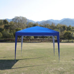 ZUN Outdoor 10x 10Ft Pop Up Gazebo Tent Canopy with 4pcs Weight sand bag,with Carry Bag-Blue W419P147527