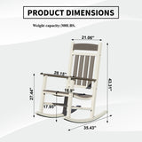 Outdoor Rockings Set of 2, Durable HDPE Patio Oversized Rockers for Adults, Porch Rocking W1859P360054