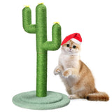 ZUN 26in Cactus Cat Scratching Post, Cute Cat Scratcher with Natural Sisal Posts & Flower Toppers for 48403907