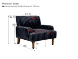 Modern Accent Chair with 3.5cmW Wide Wale Corduroy, 9" Solid Wood Legs, Comfortable Upholstered 91172918