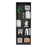 Home 4 Shelves Bookcase with Multi-Tiered Storage -Black -Office B070137818