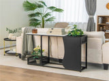 43.5 Inch Versatile Waterproof Console Table, Easy-Assemble Sofa Side Table for Photo Frame & Plant 77701742