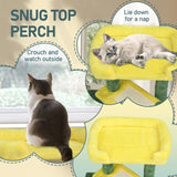 27.5in Cat Tree, Multi-level Cat Tower with Cat Scratching Post and Pad, Cozy Cat Condo, Padded Top 92212210