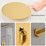 Shower System with Shower Head, Hand Shower, Slide Bar, Bodysprays, Shower Arm, Hose, Valve Trim, W928104462