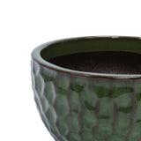 3 Pieces Ceramic Flowerpot, Modern Planter for Patio, Garden or Windowsills - Antique Green W3273P321525