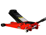 3t Low Profile Jack, Red and Black, Ultra Low Floor Jack with Dual Pistons Quick Lift Pump, Car Jack W1239115444